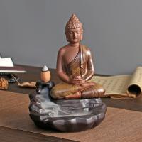 Backflow Incense Burner, Porcelain, handmade, for home and office & durable, more colors for choice, 115x100x165mm, Sold By PC