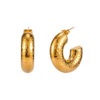 Roestvrij staal Stud Earrings, 304 roestvrij staal, 18K verguld, mode sieraden & voor vrouw, gouden, Verkocht door pair