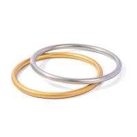 Stainless Steel Bangle, 304 Stainless Steel, Vacuum Ion Plating, fashion jewelry & for woman, more colors for choice, 4mm, Inner Diameter:Approx 57.8mm, Sold By PC