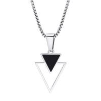 Stainless Steel Jewelry Necklace, 304 Stainless Steel, fashion jewelry & different styles for choice & for man, 25.40x18mm, Length:Approx 23.62 Inch, Sold By PC