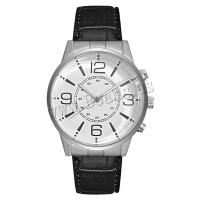 Men Wrist Watch PU Leather with Glass & 304 Stainless Steel & Zinc Alloy Round plated fashion jewelry & Chinese movement & for man Length Approx 255 mm Sold By PC