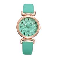 Women Wrist Watch, PU Leather, with Glass & 304 Stainless Steel & Tibetan Style, Round, rose gold color plated, fashion jewelry & Chinese movement & for woman, more colors for choice, 36x9mm, Length:Approx 245 mm, Sold By PC