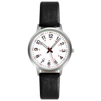 Women Wrist Watch, PU Leather, with Glass & 304 Stainless Steel & Tibetan Style, Round, fashion jewelry & Chinese movement & for woman, more colors for choice, 34x8mm, Length:Approx 237 mm, Sold By PC