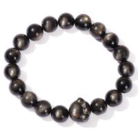 Gemstone Bracelets, Silver Obsidian, with Gold Obsidian, Claw, fashion jewelry & Unisex & different size for choice, more colors for choice, Length:Approx 18 cm, Sold By PC