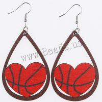 Wood Earring fashion jewelry & for woman Sold By Pair