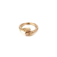 Stainless Steel Finger Ring 304 Stainless Steel Snake Vacuum Ion Plating & for woman 9mm Sold By PC