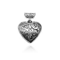 Tibetan Style Heart Pendants, silver color plated, DIY, 33.50x33mm, Sold By PC