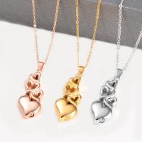 304 Stainless Steel Perfume Bottle Pendant Heart Vacuum Ion Plating DIY Length Approx 50 cm Sold By PC