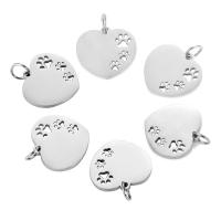 Stainless Steel Heart Pendants, 304 Stainless Steel, Vacuum Ion Plating, DIY, more colors for choice, 18x17mm, Sold By PC