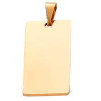 Stainless Steel Pendants, 304 Stainless Steel, Rectangle, Vacuum Ion Plating, DIY & different styles for choice, more colors for choice, 20x40mm, Length:Approx 60 cm, Sold By PC