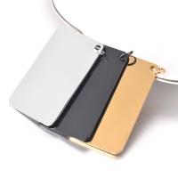 Stainless Steel Pendants, 304 Stainless Steel, Rectangle, Vacuum Ion Plating, DIY & for man, more colors for choice, 30x50mm, Sold By PC