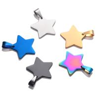 Stainless Steel Pendants, 304 Stainless Steel, Star, Vacuum Ion Plating, DIY & different styles for choice, more colors for choice, 25x24mm, Sold By PC
