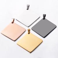 Stainless Steel Pendants, 304 Stainless Steel, Rhombus, Vacuum Ion Plating, DIY, more colors for choice, 35x35mm, Sold By PC