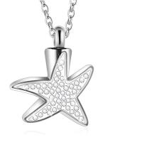 304 Stainless Steel Perfume Bottle Pendant Starfish Vacuum Ion Plating DIY Sold By PC