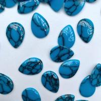 Pedras preciosas de cabochons , Turquesa sintética, Lágrima, DIY, azul, 13x18mm, 100PCs/Bag, vendido por Bag