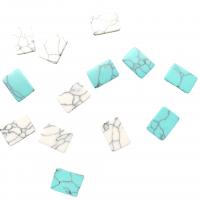 Natural Gemstone Cabochons Turquoise Square DIY Sold By Bag