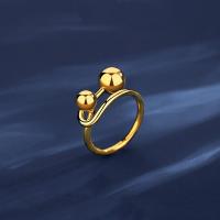 Пальцевидное Кольцо Титановой Стали, титан, ювелирные изделия моды & Женский, Золотой, не содержит никель, свинец, 5.9x5.9mm, продается PC