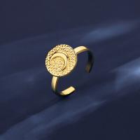 Пальцевидное Кольцо Титановой Стали, титан, ювелирные изделия моды & Женский, Золотой, не содержит никель, свинец, 12.3mm, продается PC