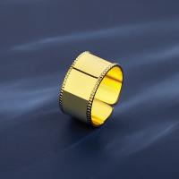 Titanium Čelik Finger Ring, modni nakit & za žene, zlatan, nikal, olovo i kadmij besplatno, 10.2mm, Prodano By PC