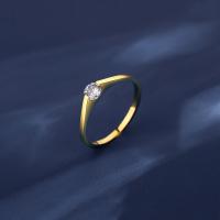 Ring Finger Titantium stali, biżuteria moda & różnej wielkości do wyboru & mikro utorować cyrkonia & dla kobiety, złoto, bez zawartości niklu, ołowiu i kadmu, 4mm, sprzedane przez PC
