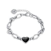 Titanium Steel Bracelet & Bangle with 4CM extender chain plated for woman & enamel Length Approx 17 cm Sold By PC