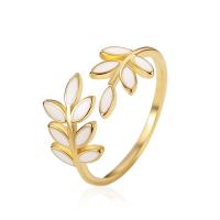 925 Sterling Silver Finger Rings Leaf plated for woman & epoxy gel Sold By PC