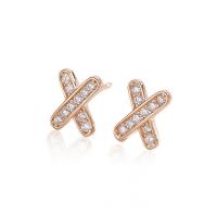 Cubic Zirconia Micro Pave Sterling Silver Earring 925 Sterling Silver plated micro pave cubic zirconia & for woman 6mm Sold By Pair