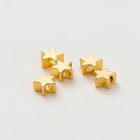 Brass Spacer Beads Star plated DIY 6mm Approx 1.3mm Sold By PC