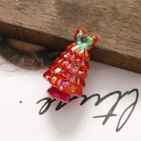 Handgewickelte Perlen, Lampwork, Weihnachtsbaum, Weihnachts-Design & DIY, rot, 32x22mm, verkauft von PC
