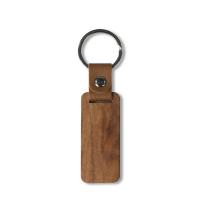 Tibetan Style Key Clasp, with Beech Wood & PU Leather, Unisex, nickel, lead & cadmium free, 110x28mm, Sold By PC