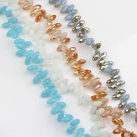Teardrop Crystal χάντρες, Κρύσταλλο, γυαλισμένο, DIY & πολύπλευρη, περισσότερα χρώματα για την επιλογή, 6x12mm, Sold Per Περίπου 38 cm Strand