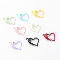 Tibetan Style Heart Pendants, plated, DIY & enamel & hollow, more colors for choice, nickel, lead & cadmium free, 20x20mm, Approx 100PCs/Bag, Sold By Bag