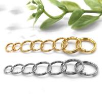 Нержавеющая сталь Split Ring, Нержавеющая сталь 304, Кольцевая форма, Гальваническое покрытие, DIY & разный размер для выбора, Много цветов для выбора, продается PC