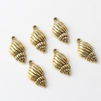 Tibetan Style Pendants, Conch, gold color plated, vintage & DIY, nickel, lead & cadmium free, 12x24mm, Approx 100PCs/Bag, Sold By Bag