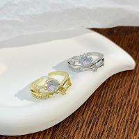 Krychlový Circonia Micro vydláždit mosazný prsten, Mosaz, módní šperky & micro vydláždit kubické zirkony & pro ženy, více barev na výběr, nikl, olovo a kadmium zdarma, Prodáno By PC