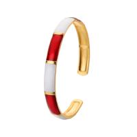 Stainless Steel Bangle, 304 Stainless Steel, plated, Adjustable & for woman & enamel, more colors for choice, 7mm, Inner Diameter:Approx 56mm, Sold By PC