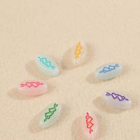 Acrylic Jewelry Beads, Drum, DIY & luminated & enamel, mixed colors, 17x10mm, Sold By Bag