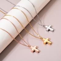 Stainless Steel Cross Pendants, 304 Stainless Steel, Vacuum Ion Plating, DIY & different styles for choice, more colors for choice, 18x31mm, Length:Approx 50 cm, Sold By PC