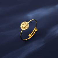 Пальцевидное Кольцо Титановой Стали, титан, ювелирные изделия моды & Женский, Золотой, не содержит никель, свинец, 7.2mm, продается PC