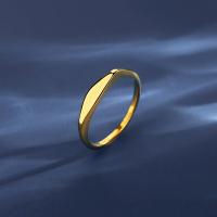 Titanium Čelik Finger Ring, modni nakit & različite veličine za izbor & za žene, zlatan, nikal, olovo i kadmij besplatno, 3.6mm, Prodano By PC