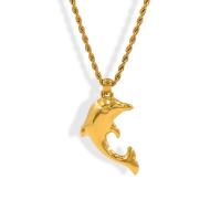 Stainless Steel Jewelry Necklace, 304 Stainless Steel, Dolphin, plated, fashion jewelry & for woman, more colors for choice, Length:Approx 55 cm, Sold By PC
