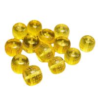 Gemstone Jewelry Beads, Yellow Baltic Amber, DIY & with letter pattern, 7x8mm, Sold By PC