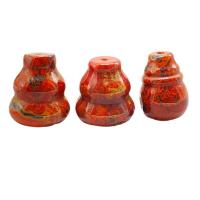 Grânulos de ágata vermelha natural, Ágata vermelha Zhanguo, Cabaça, DIY & tamanho diferente para a escolha & 3(três) buracos, vendido por PC