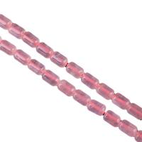 Natürliche Rosenquarz Perlen, Zylinder, DIY & verschiedene Größen vorhanden, verkauft per ca. 39 cm Strang
