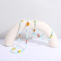 Resin Necklace, with Quartz, fashion jewelry & for woman, multi-colored, Sold Per 120 cm Strand