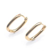 Brass Hoop Earring, Rectangle, plated, fashion jewelry & for woman, more colors for choice, nickel, lead & cadmium free, 13x15mm, Sold By PC