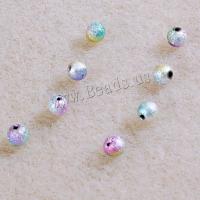 Acrylic Jewelry Beads Round DIY multi-colored Sold By Bag