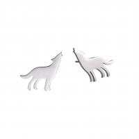 Stainless Steel Stud Earrings 304 Stainless Steel Wolf Vacuum Ion Plating fashion jewelry & Unisex Sold By Pair