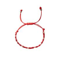 Glass Beads Bracelet Polyester Cord with Glass Beads handmade Bohemian style & adjustable & for woman Inner cm Sold By PC