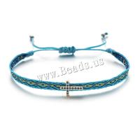 Fashion Bracelet & Bangle Jewelry Polyester Cord handmade folk style & adjustable & for woman & with rhinestone Length Approx 16-28 cm Sold By PC